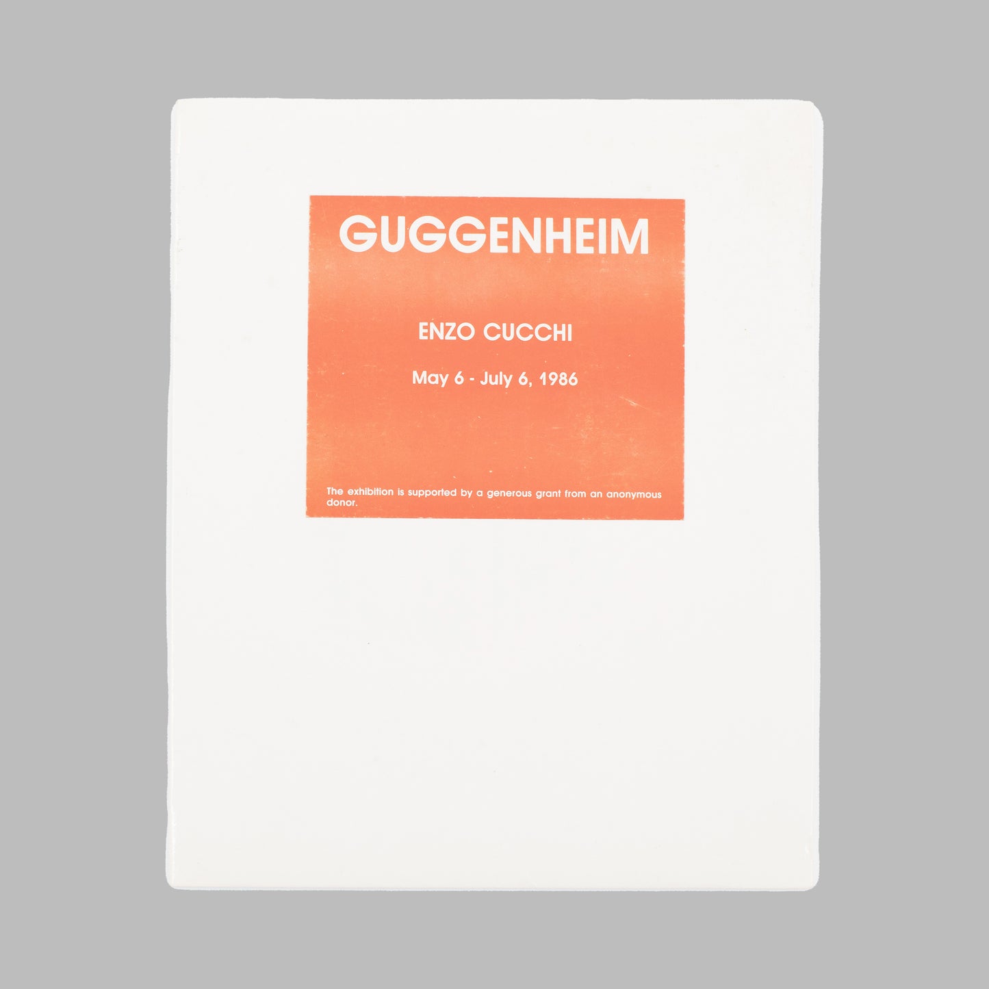 Enzo Cucchi - Guggenheim Press Release & Photographs (1986)